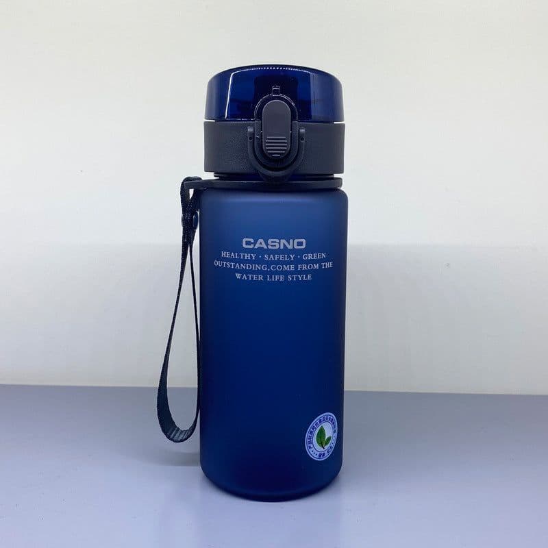 image-Cassino Matte Plastic Water Bottle with Lid and Lanyard 1050ml