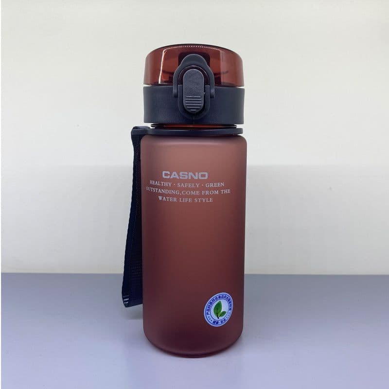 image-Cassino Matte Plastic Water Bottle with Lid and Lanyard 1050ml