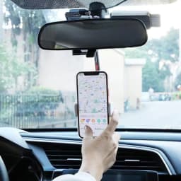 image-Car Rearview Mirror Phone Holder Mount Clip Universal