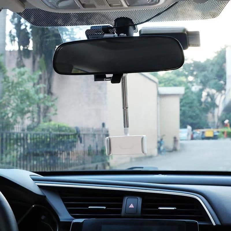 image-Car Rearview Mirror Phone Holder Mount Clip Universal