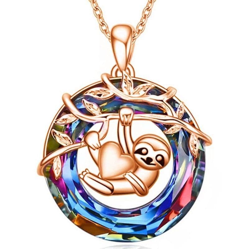 image-Tree of Life Pendant Necklace Women's Geometric Hollow Alloy Chain