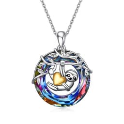 image-Tree of Life Pendant Necklace Women's Geometric Hollow Alloy Chain
