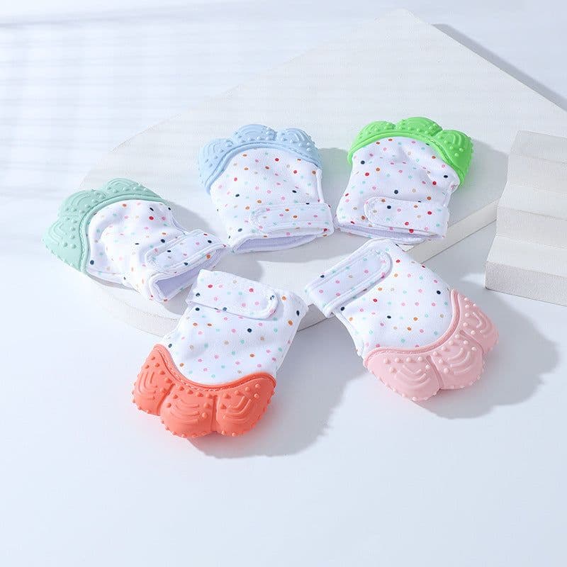 image-Baby Silicone Teething Glove Toy for 6+ Months