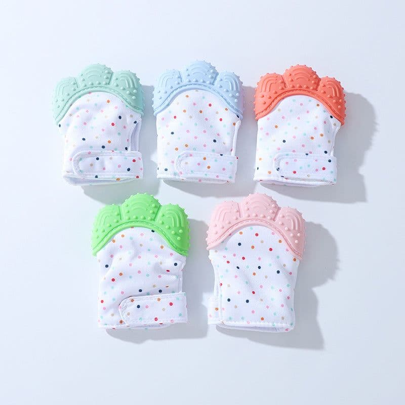 image-Baby Silicone Teething Glove Toy for 6+ Months