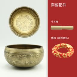image-Hand-Painted Copper Singing Bowl Tibetan Meditation Yoga Bowl