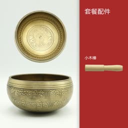image-Hand-Painted Copper Singing Bowl Tibetan Meditation Yoga Bowl