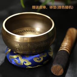 image-Hand-Painted Copper Singing Bowl Tibetan Meditation Yoga Bowl