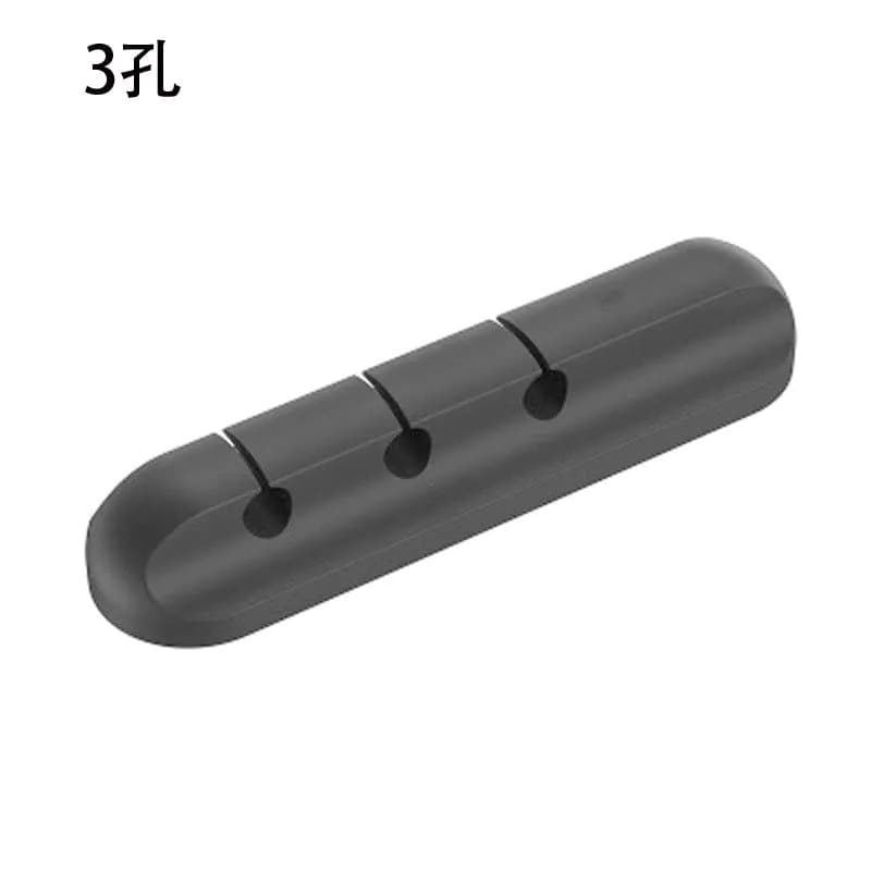 image-Silicone Cable Organizer Desktop Clip 3/5/7 Ports Cable Management