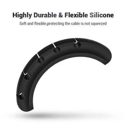 image-Silicone Cable Organizer Desktop Clip 3/5/7 Ports Cable Management