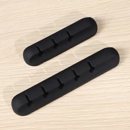 image-Silicone Cable Organizer Desktop Clip 3/5/7 Ports Cable Management