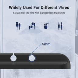 image-Silicone Cable Organizer Desktop Clip 3/5/7 Ports Cable Management