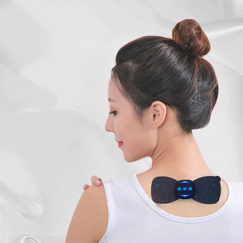 image-EMS Neck and Shoulder Massager with Remote Control and Pulse Technology