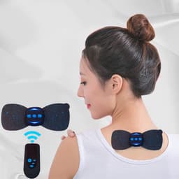 image-EMS Neck and Shoulder Massager with Remote Control and Pulse Technology