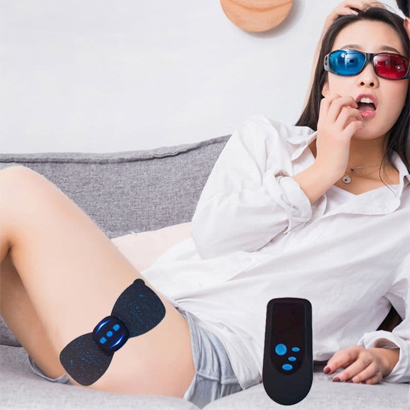 image-EMS Neck and Shoulder Massager with Remote Control and Pulse Technology