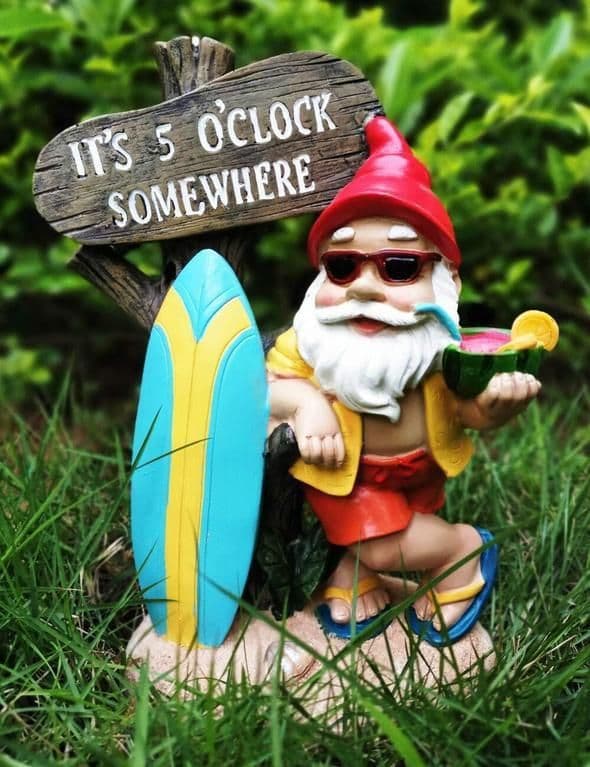 image-Christmas Santa Claus Mask Resin Figurine Dwarf Headgear Decor
