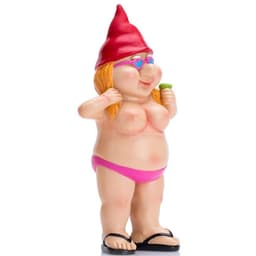 image-Christmas Santa Claus Mask Resin Figurine Dwarf Headgear Decor