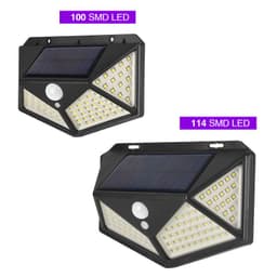 image-Solar Wall Light with Motion Sensor for Outdoor Stairs and Courtyard