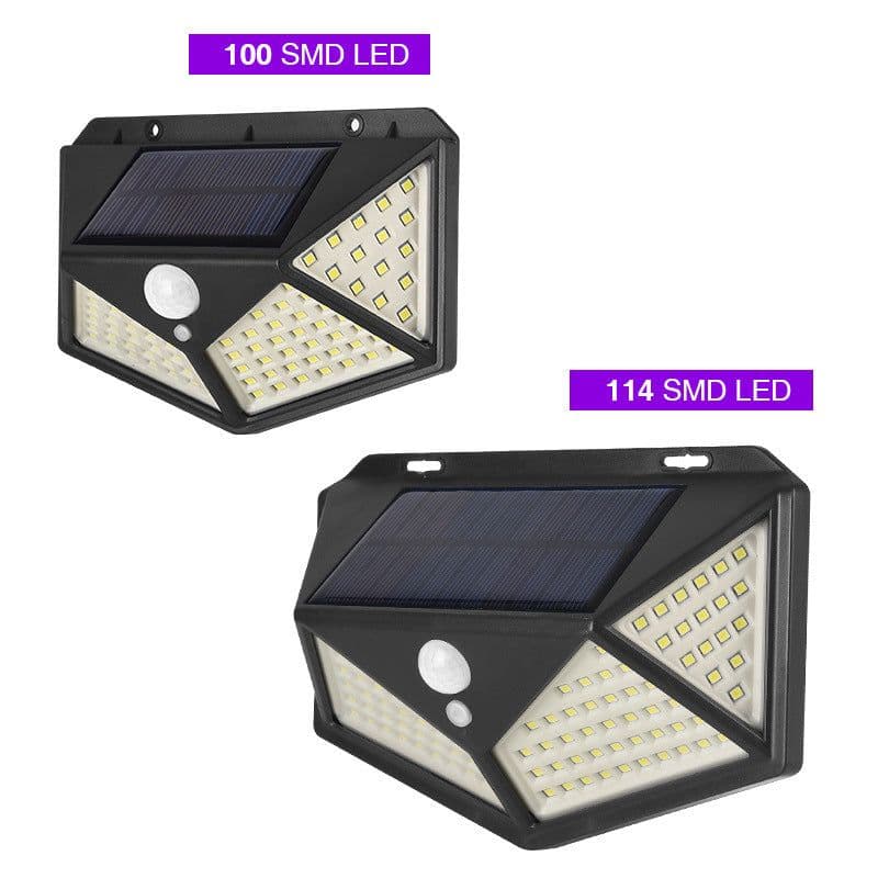 image-Solar Wall Light with Motion Sensor for Outdoor Stairs and Courtyard