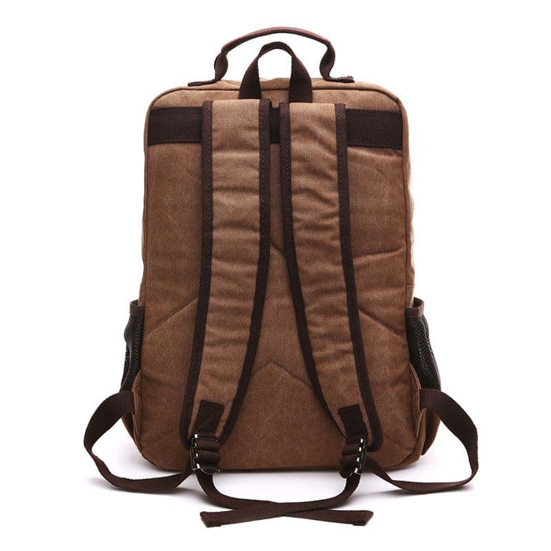 image-Mugu Canvas Backpack Men's College Travel Bag 20-35L