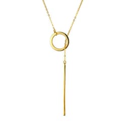 image-eManco Stainless Steel Geometric Round Pendant Necklace YX15473