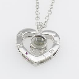 image-100 Languages I Love You Couple Necklace Heart Pendant K1156