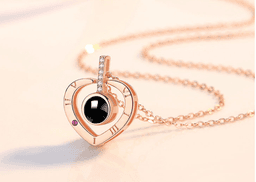 image-100 Languages I Love You Couple Necklace Heart Pendant K1156