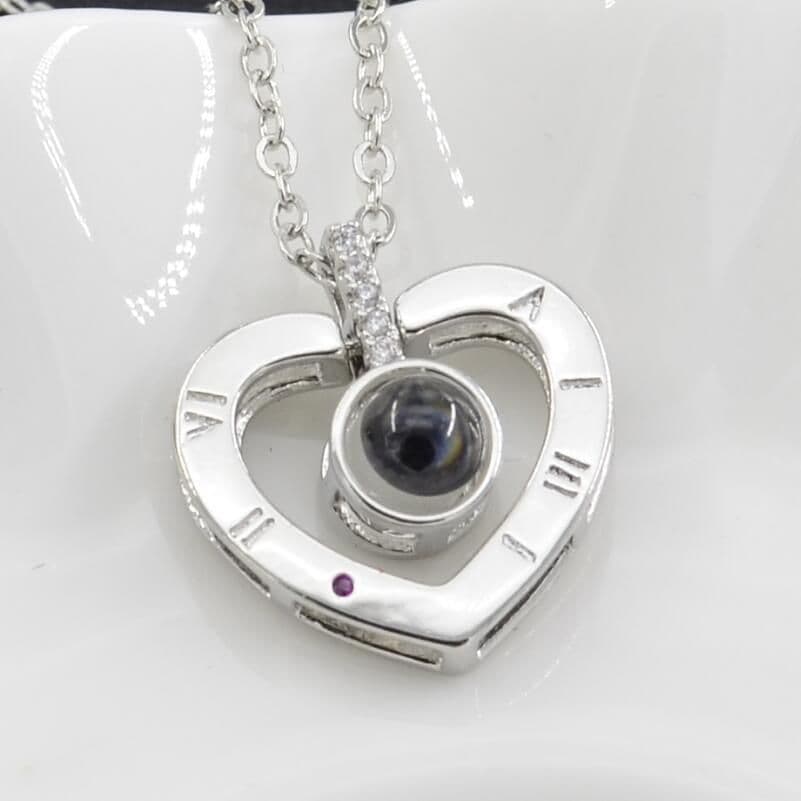 image-100 Languages I Love You Couple Necklace Heart Pendant K1156