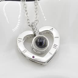 image-100 Languages I Love You Couple Necklace Heart Pendant K1156