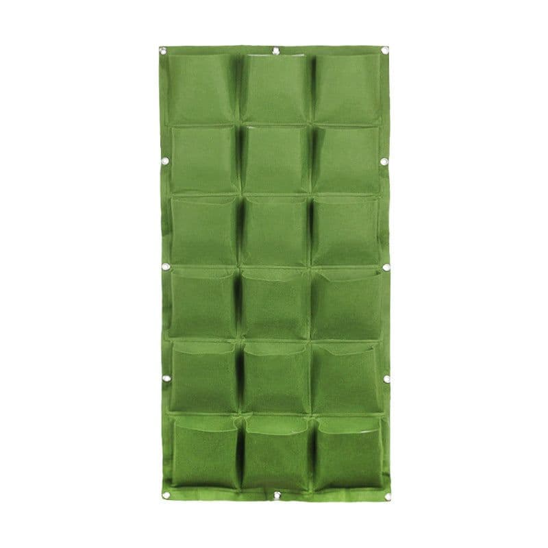 image-Wall-Mounted Vertical Planting Bag Green Non-Woven Fabric