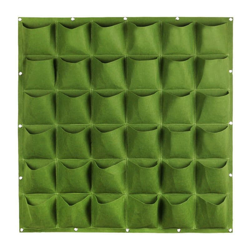 image-Wall-Mounted Vertical Planting Bag Green Non-Woven Fabric