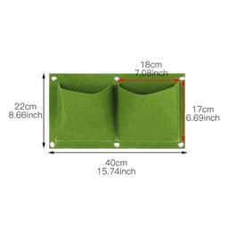image-Wall-Mounted Vertical Planting Bag Green Non-Woven Fabric