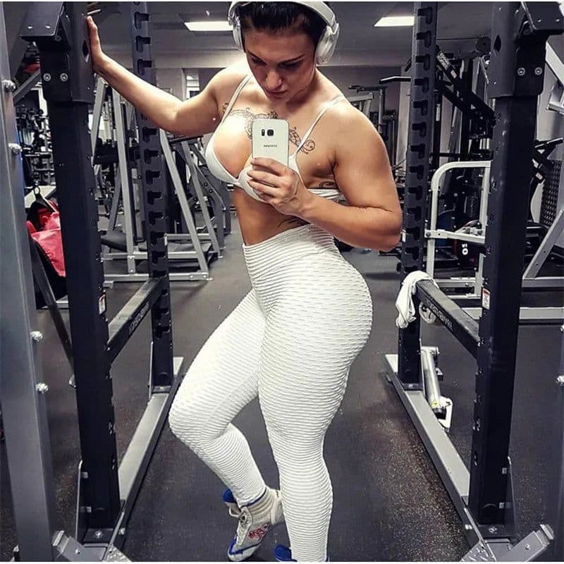 image-Women's Jacquard Yoga Leggings Hip Lift Fitness Pants