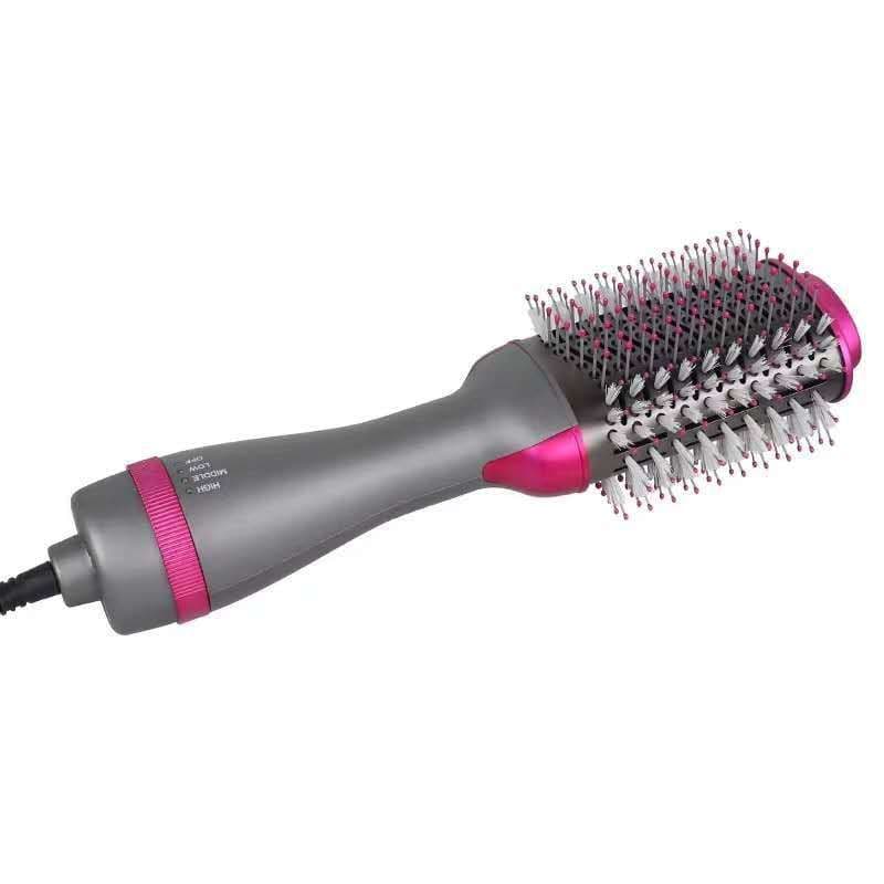 image-3-in-1 Hot Air Brush Anion Hair Straightener and Curler Comb