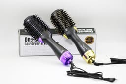 image-3-in-1 Hot Air Brush Anion Hair Straightener and Curler Comb