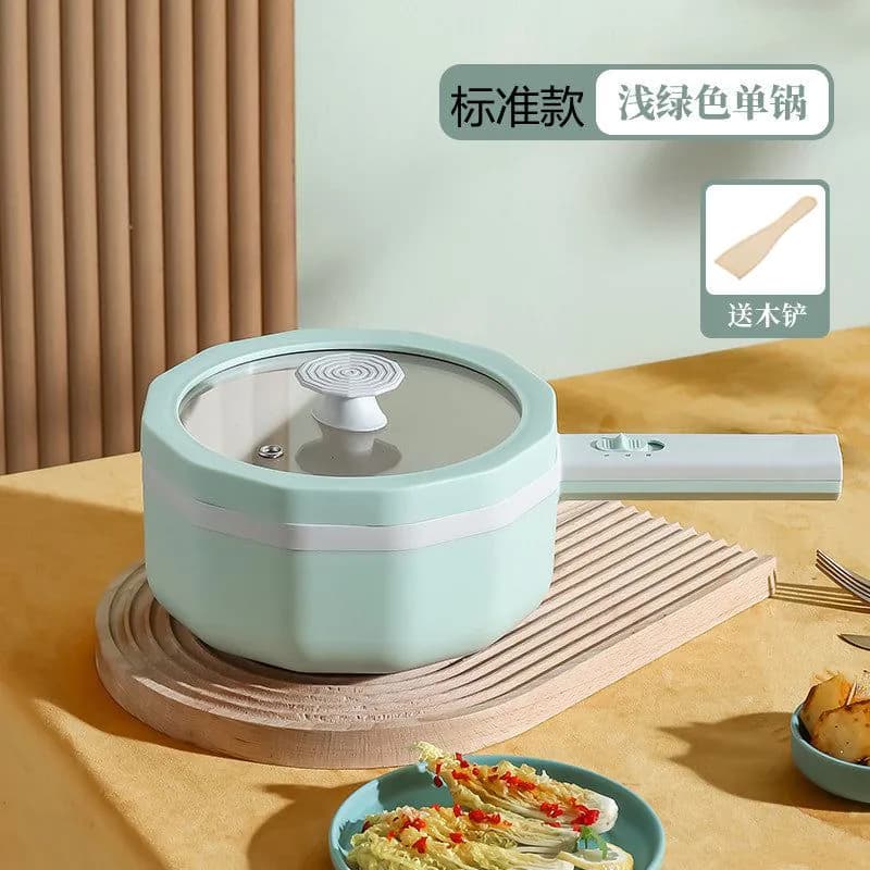image-Electric Hot Pot 700W Multi-Function Cooker with Steamer 1-2 Person