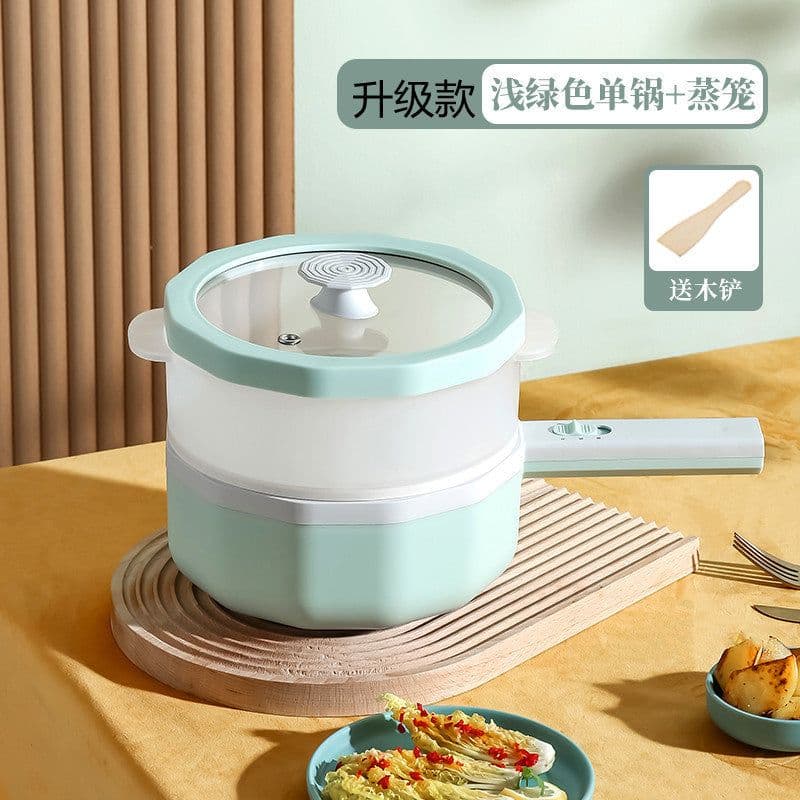image-Electric Hot Pot 700W Multi-Function Cooker with Steamer 1-2 Person