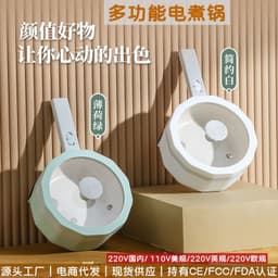 image-Electric Hot Pot 700W Multi-Function Cooker with Steamer 1-2 Person