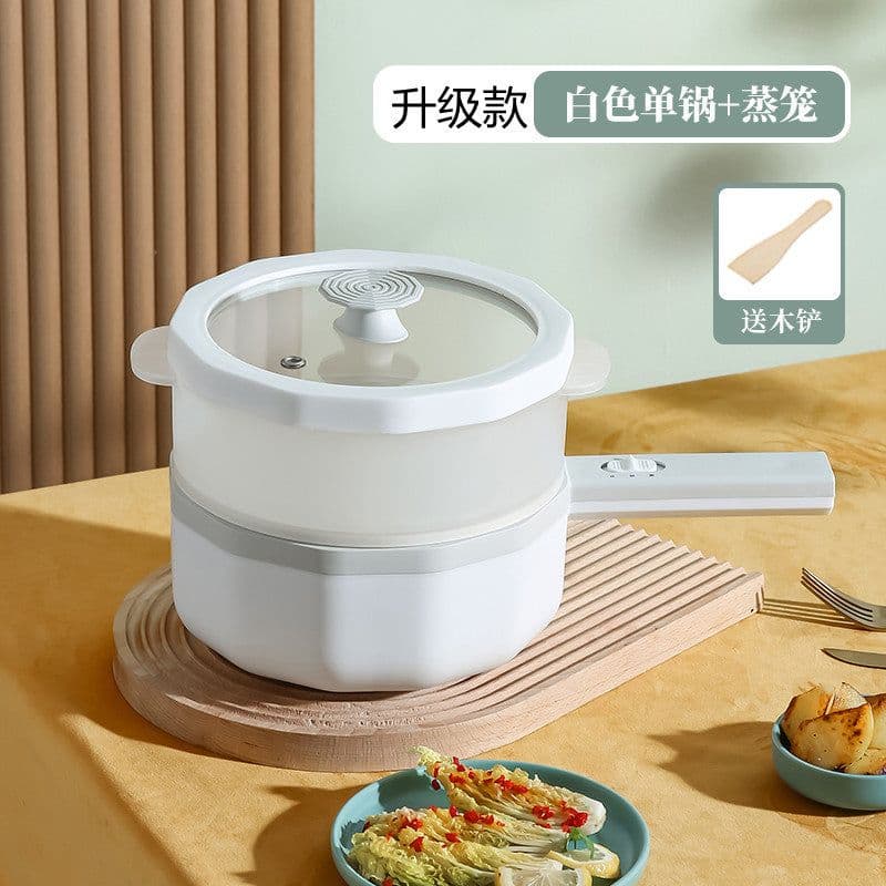 image-Electric Hot Pot 700W Multi-Function Cooker with Steamer 1-2 Person