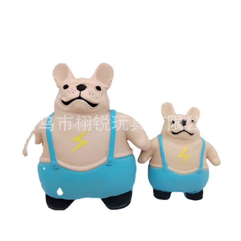 image-TPR Bulldog Stress Relief Toy Lightning Dog Squeeze Decompression
