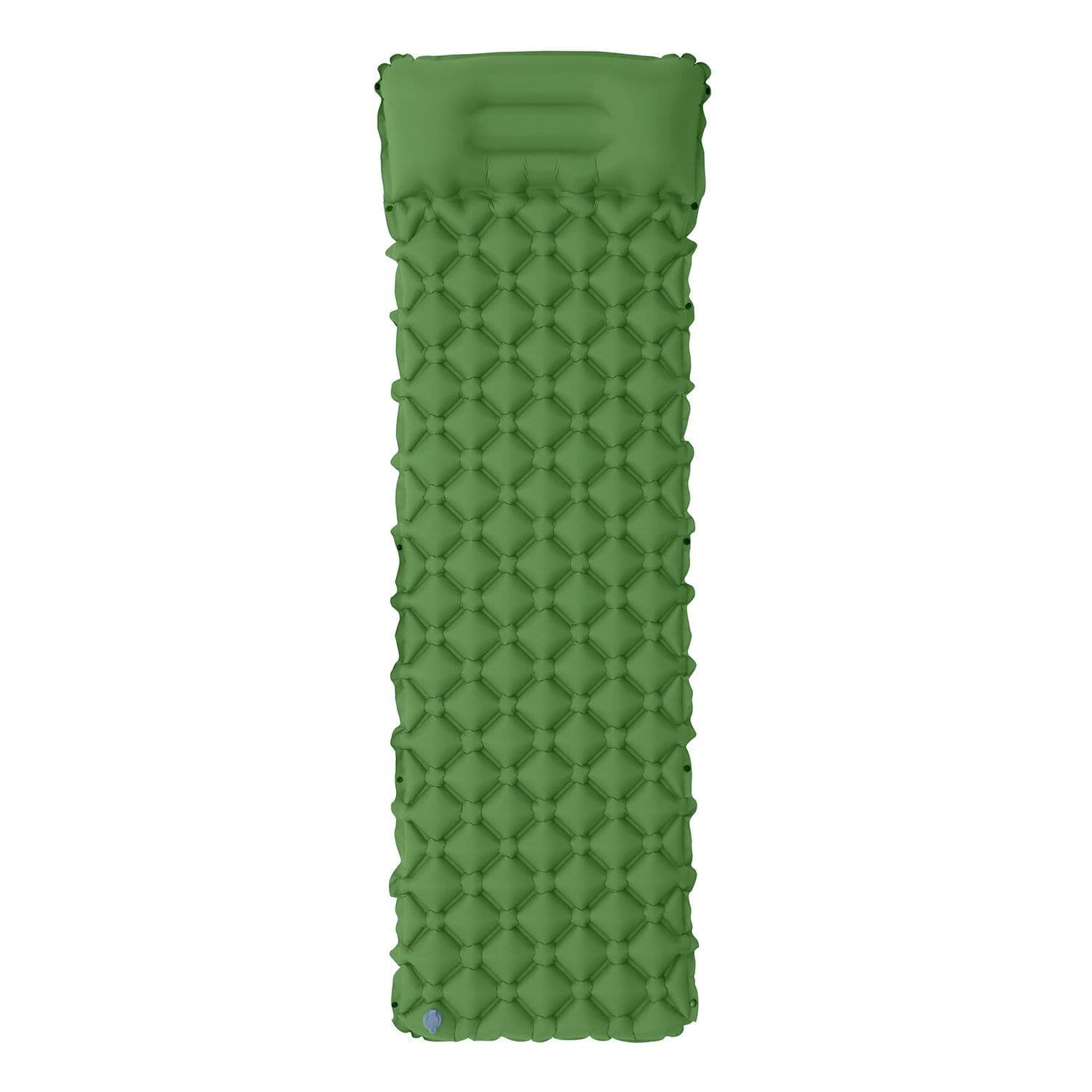 image-Outdoor Inflatable Camping Sleeping Pad with TPU Diamond Pattern