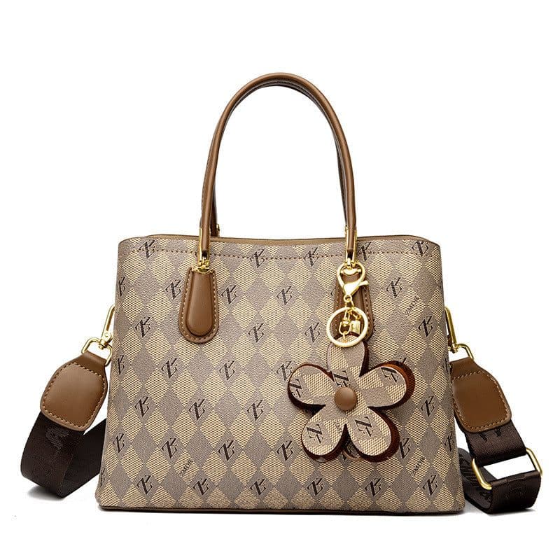 image-Women's PVC Square Messenger Bag with Chain - Gray