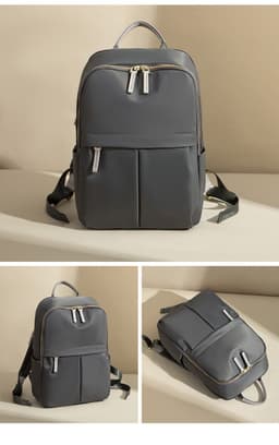 image-CHALLEN Oxford Cloth Backpack 14-inch Laptop Travel Bag Black