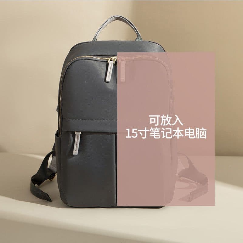 image-CHALLEN Oxford Cloth Backpack 14-inch Laptop Travel Bag Black