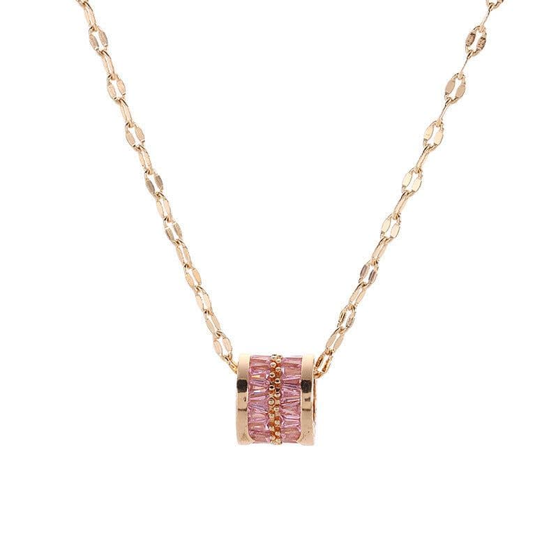 image-Crystal Bead Pendant Necklace Clavicle Chain Gift for Women