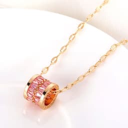 image-Crystal Bead Pendant Necklace Clavicle Chain Gift for Women