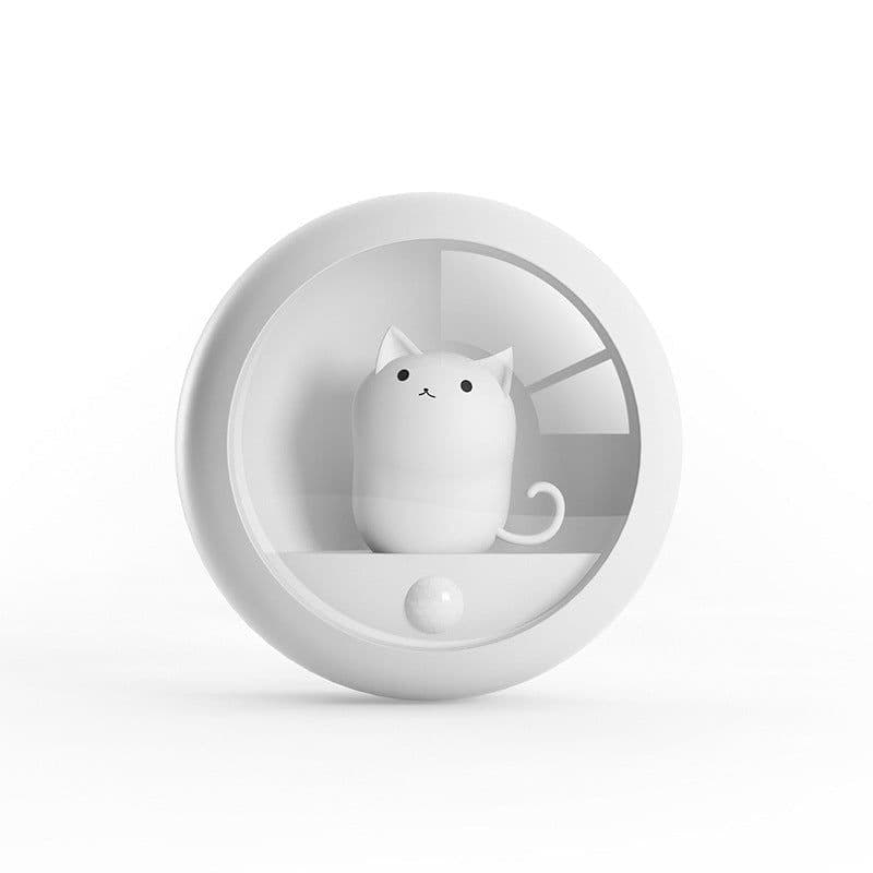 image-Creative Cat Night Light USB Motion Sensor Wall Mounted Cabinet Light