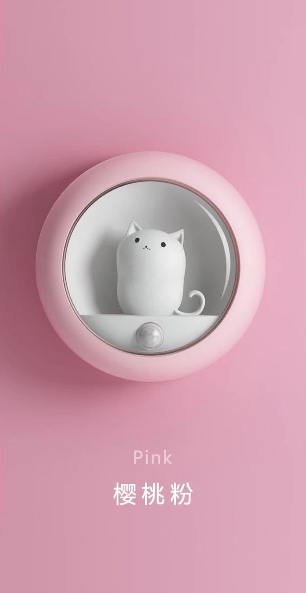 image-Creative Cat Night Light USB Motion Sensor Wall Mounted Cabinet Light