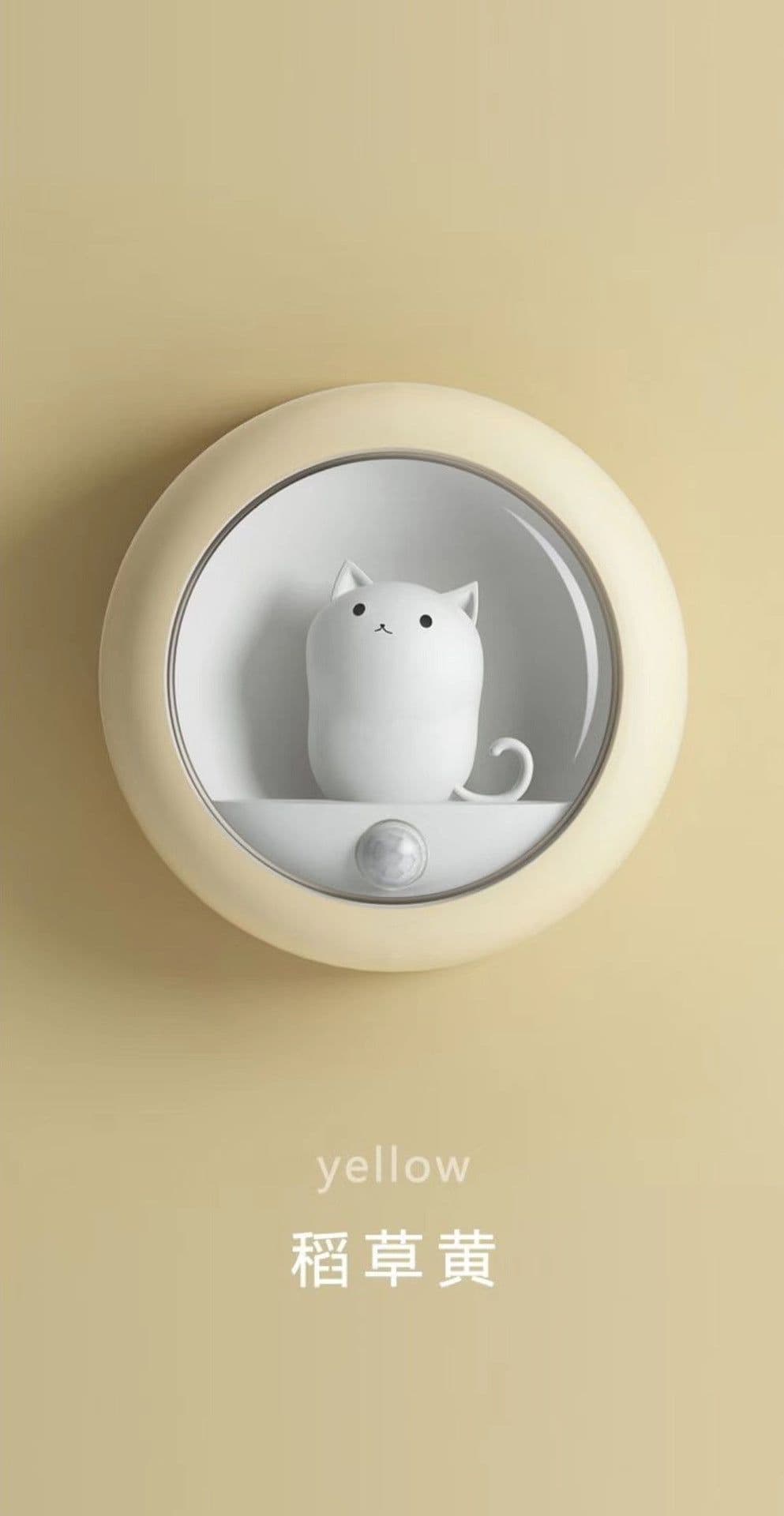 image-Creative Cat Night Light USB Motion Sensor Wall Mounted Cabinet Light