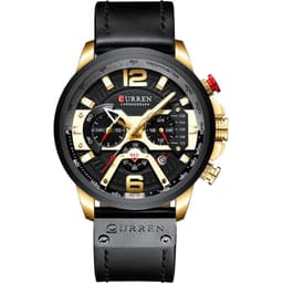 image-CURREN 8329 Men's Quartz Watch Waterproof Calendar Leather Strap