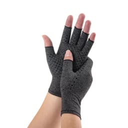 image-Outdoor Cycling Half-Finger Fitness Gloves Non-Slip Silicone Gray
